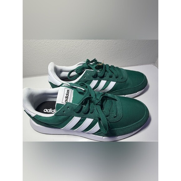 Adidas Run 60s 2.0 Green and White Classic Trainer main image 7